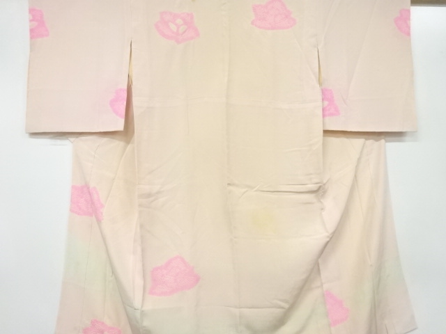 JAPANESE KIMONO / ANTIQUE JUBAN / SILK / SHIBORI / FLOWER